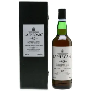 Laphroaig 30 Year Old Wooden Box Decanter Liquor